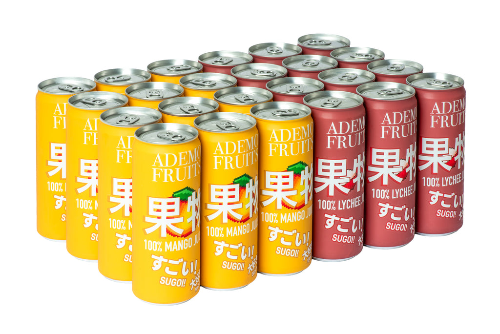 HALF & HALF 100% FRUIT JUICE — from £2.50/can | 12 or 24 Cans