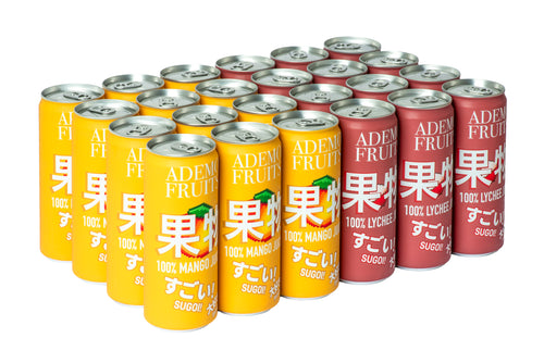 HALF & HALF 100% FRUIT JUICE — from £2.50/can | 12 or 24 Cans