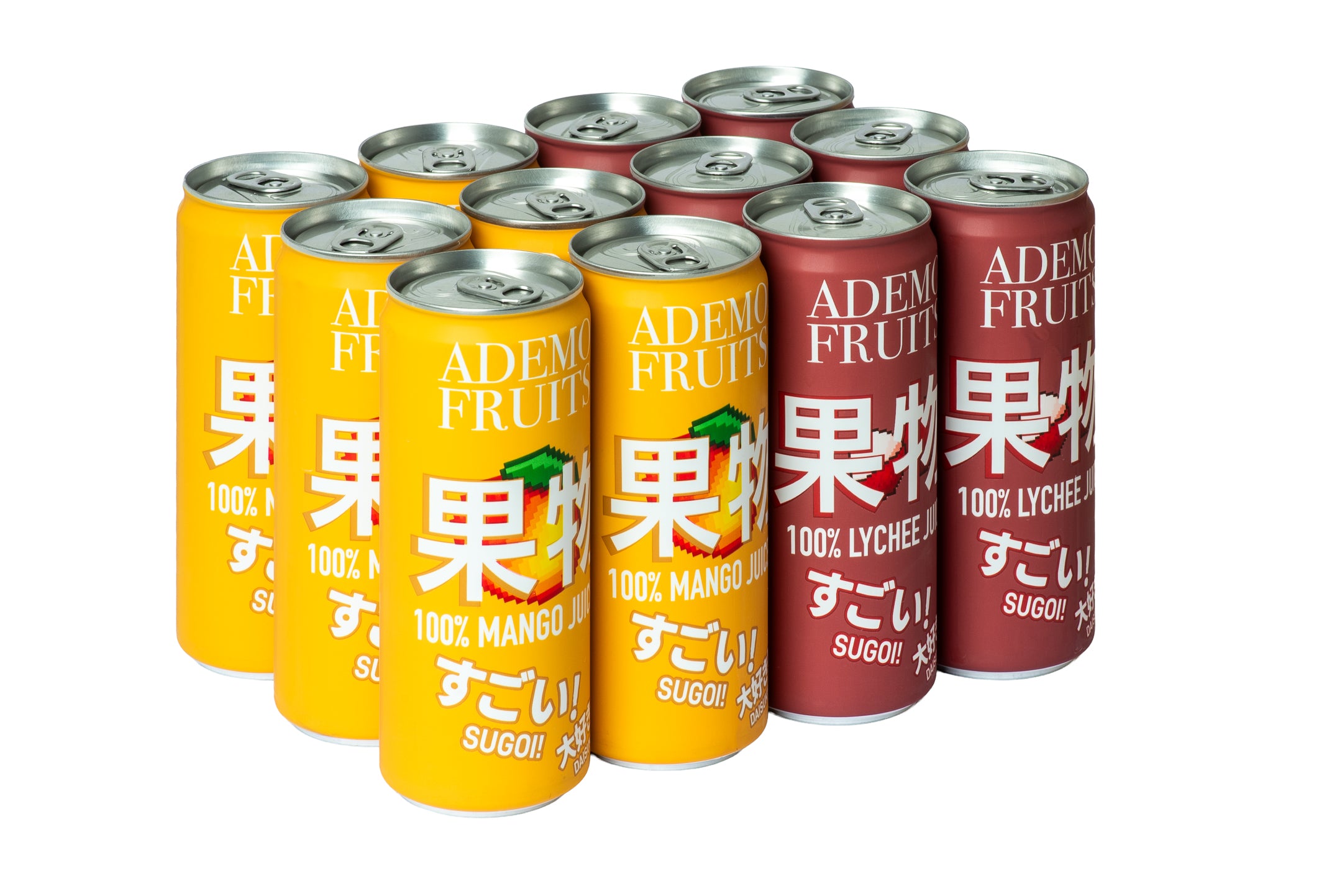 HALF & HALF 100% FRUIT JUICE — from £2.50/can | 12 or 24 Cans