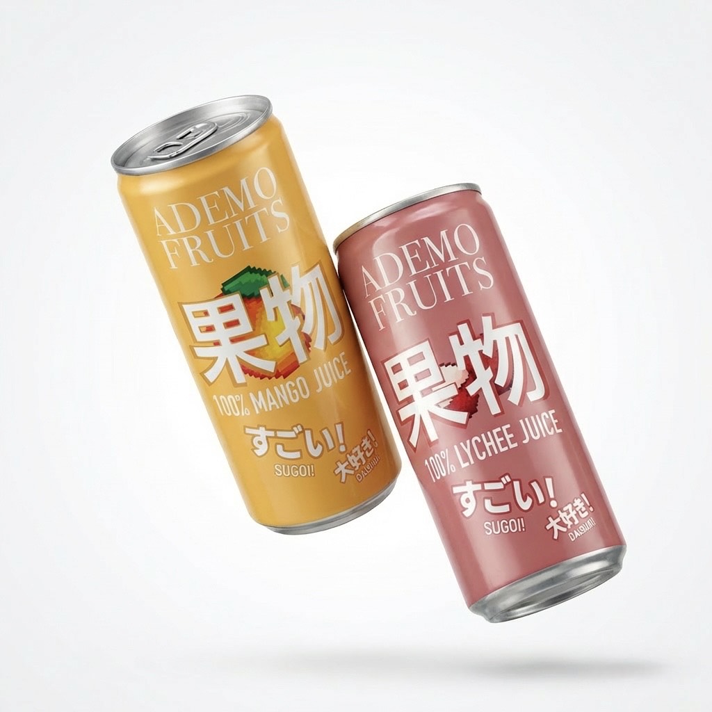 HALF & HALF 100% FRUIT JUICE - from ALMOST £2/can