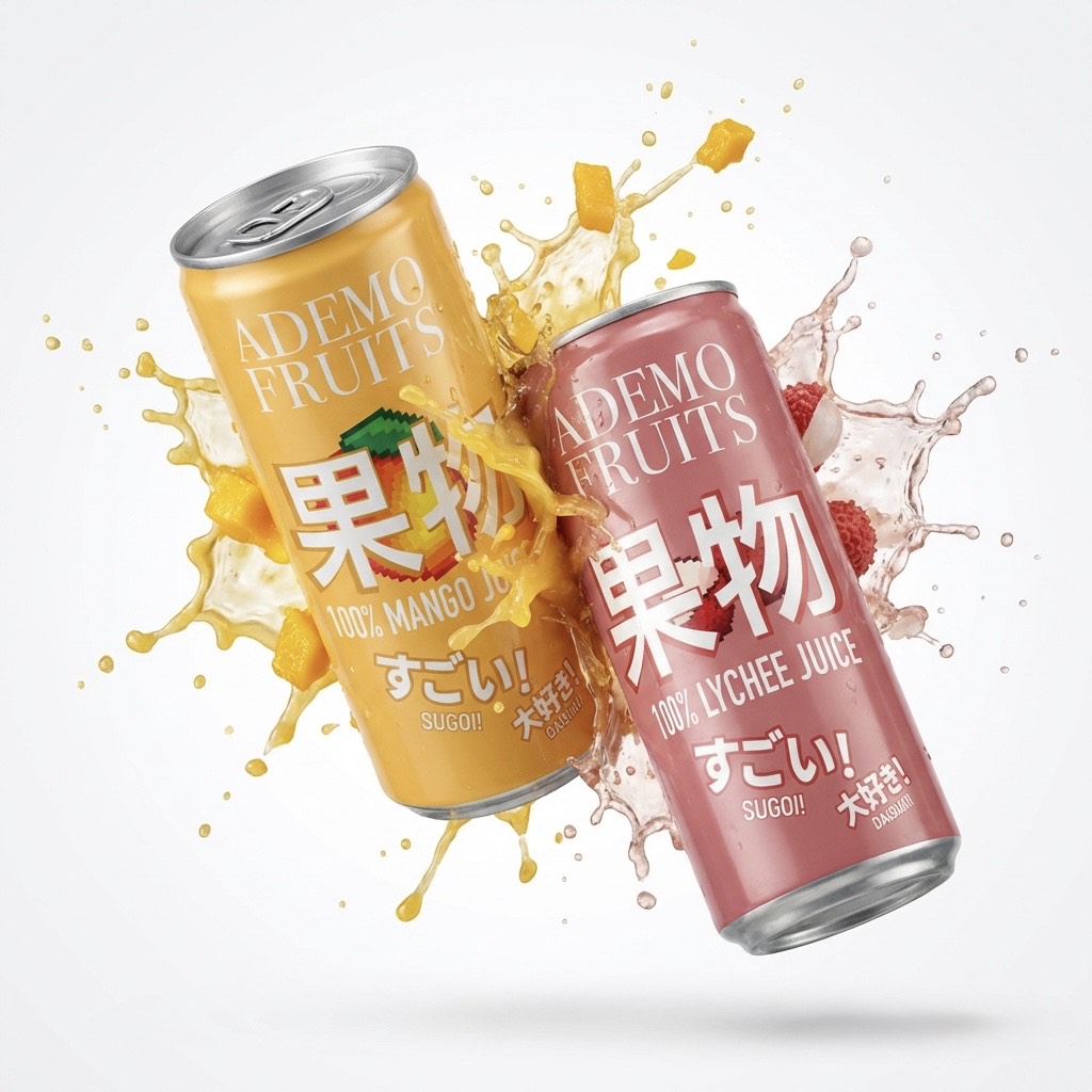 HALF & HALF 100% FRUIT JUICE - from ALMOST £2/can